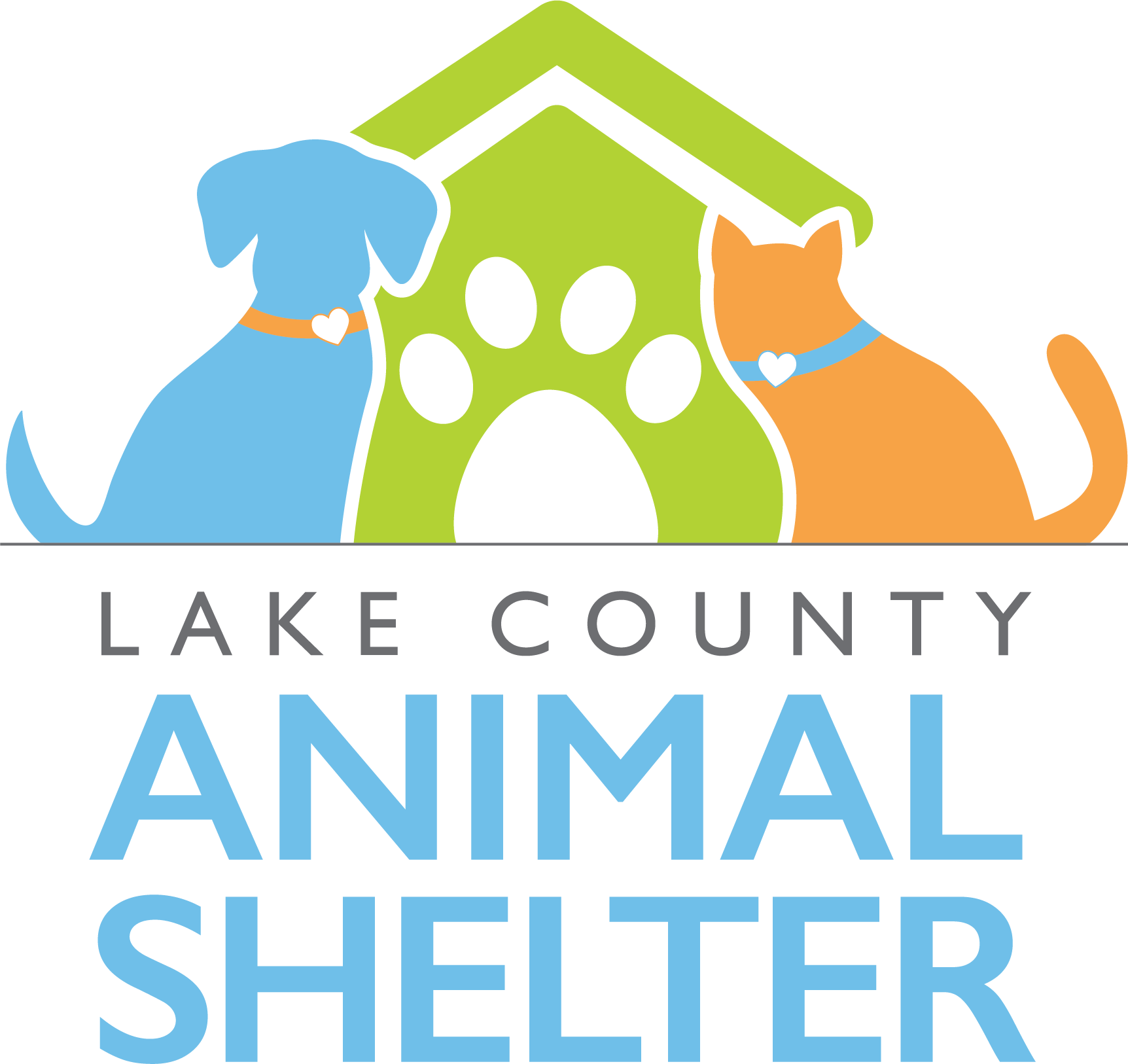 Lake County Animal Shelter Logo - 4 color, vertical (PNG)